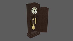 3D Old Vintage Big Floor Clock model