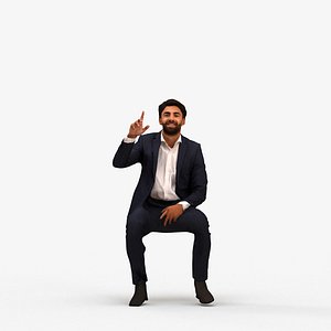 00399Simon009 - Adult Middle Eastern man presenting in office wearing transitional seasonal business 3D model