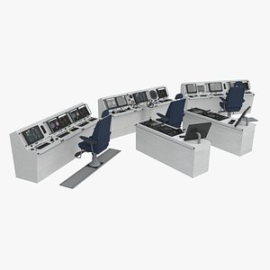 3d ship bridge control room model