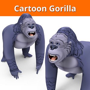 cartoon gorilla 3D model