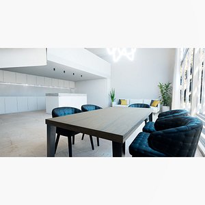 Minimalist interior design HouseA 3D model