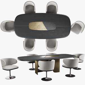 Table MENHIR Chair Petra by ENNE 3D model