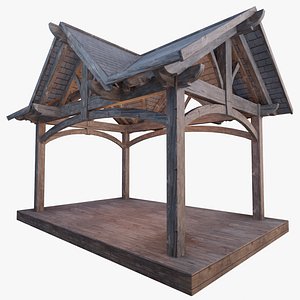 3D Wooden Pergola