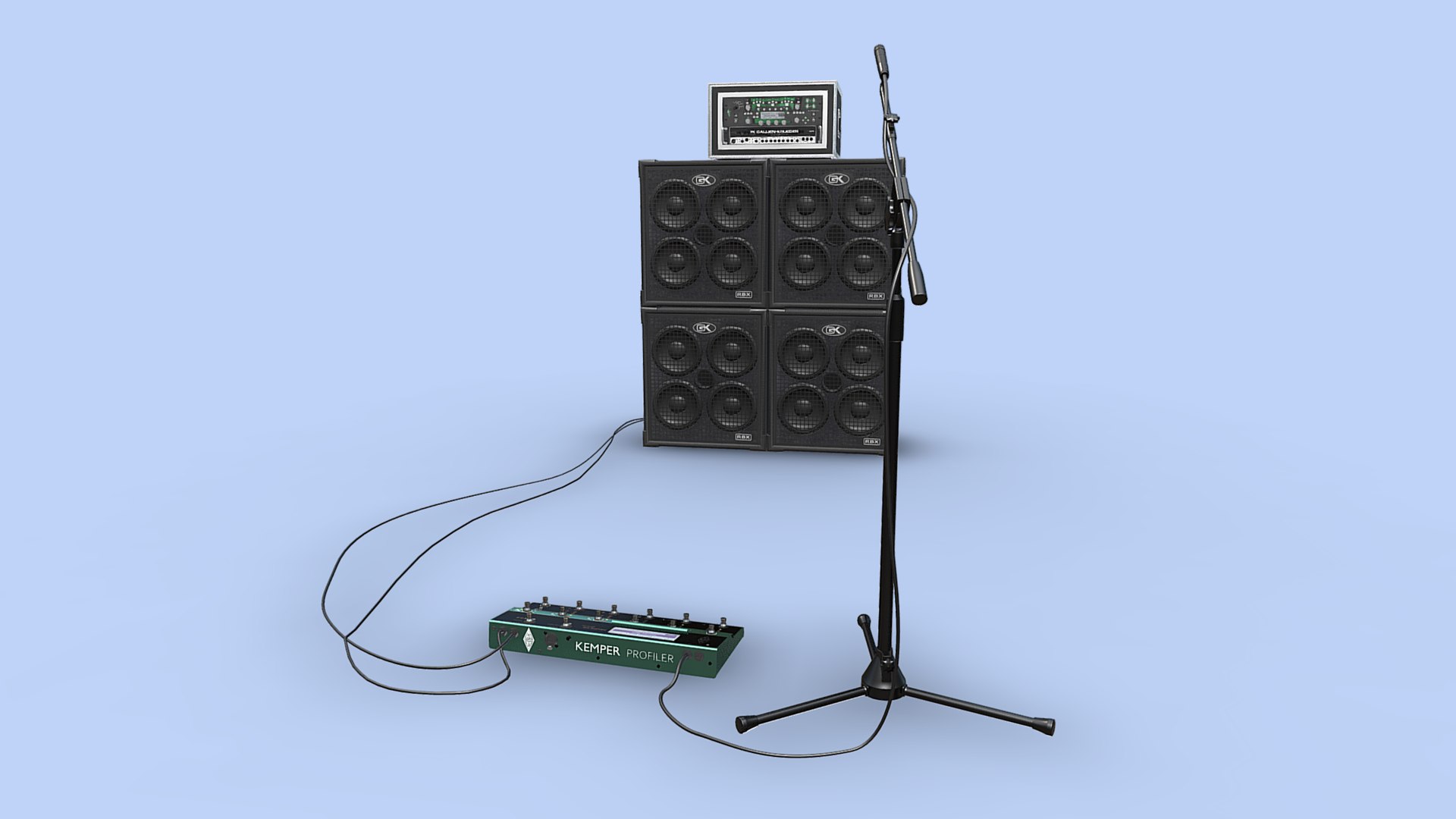 Free 3D BASS RIG KEMPER GALLIEN KRUEGER - TurboSquid 2013813