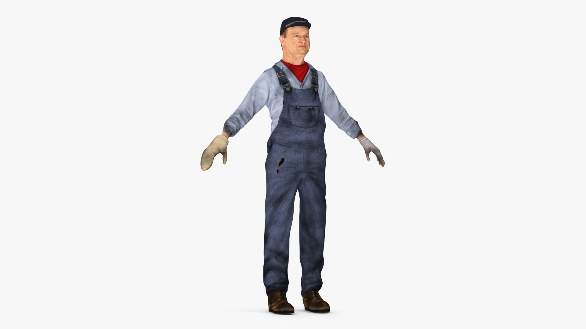 Train Conductor Character 3D model preview