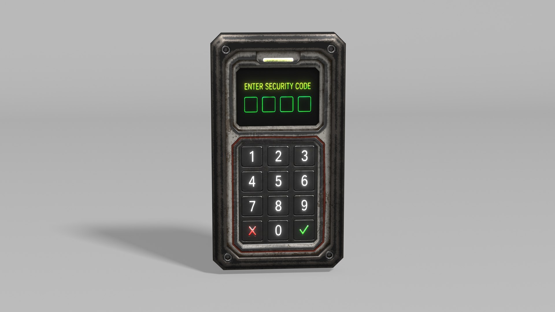 Sci-Fi Security Keypad 3D model https://p.turbosquid.com/ts-thumb/0F/ztLG8P/Tj/r5/jpg/1783613483/1920x1080/fit_q87/40356676f17d8308bbb8f21d28b9c090b4c22be9/r5.jpg