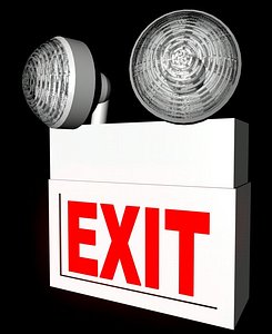 Emergency Exit Sign