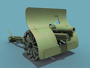 3d model of russian gun wwi