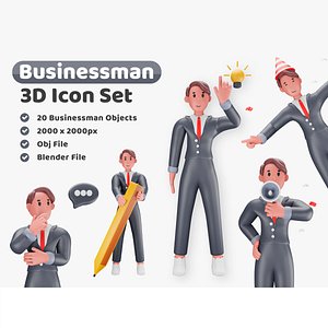 Cartoon Businessman 3D