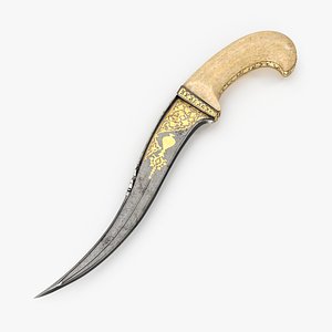 persian dagger knife blade 3D