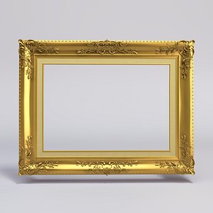gold painting frame 3ds