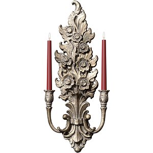3D Antique Tall Sconce Classic Style Wall Lamp Sconce Candlestick 3D model