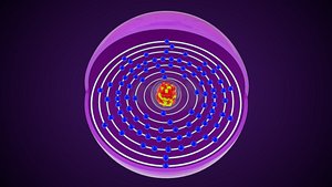 3D Neptunium Chemical Element