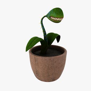 3d fictional carnivorous plant model