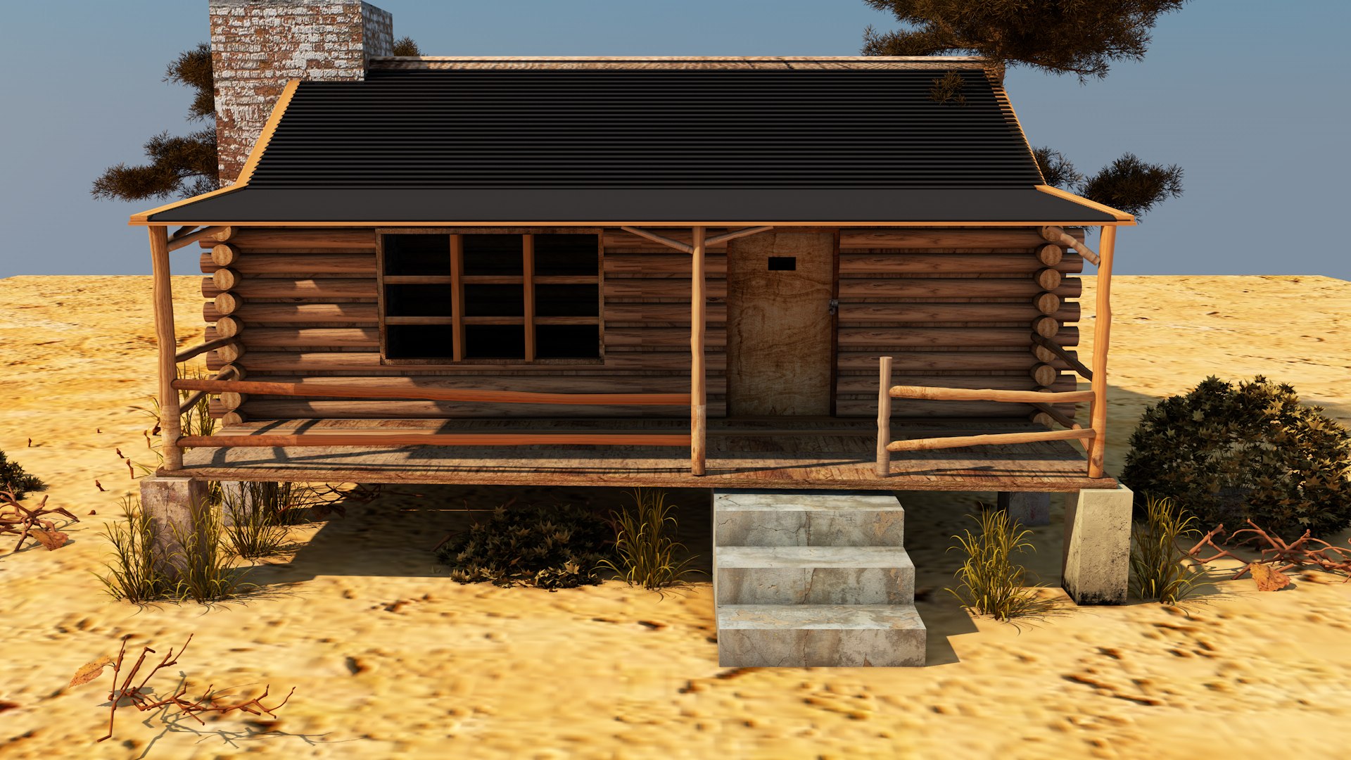 3d Abandoned Old Wood Cabin Turbosquid 1953220