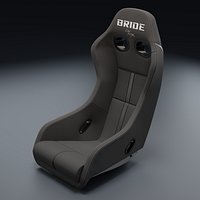 Bride Zeta IV REIMS - Black Black Silver FRP Shell 3D Model