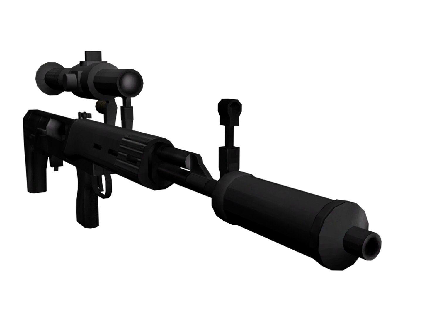 Dragunov Svu Sniper Rifle 3d Model