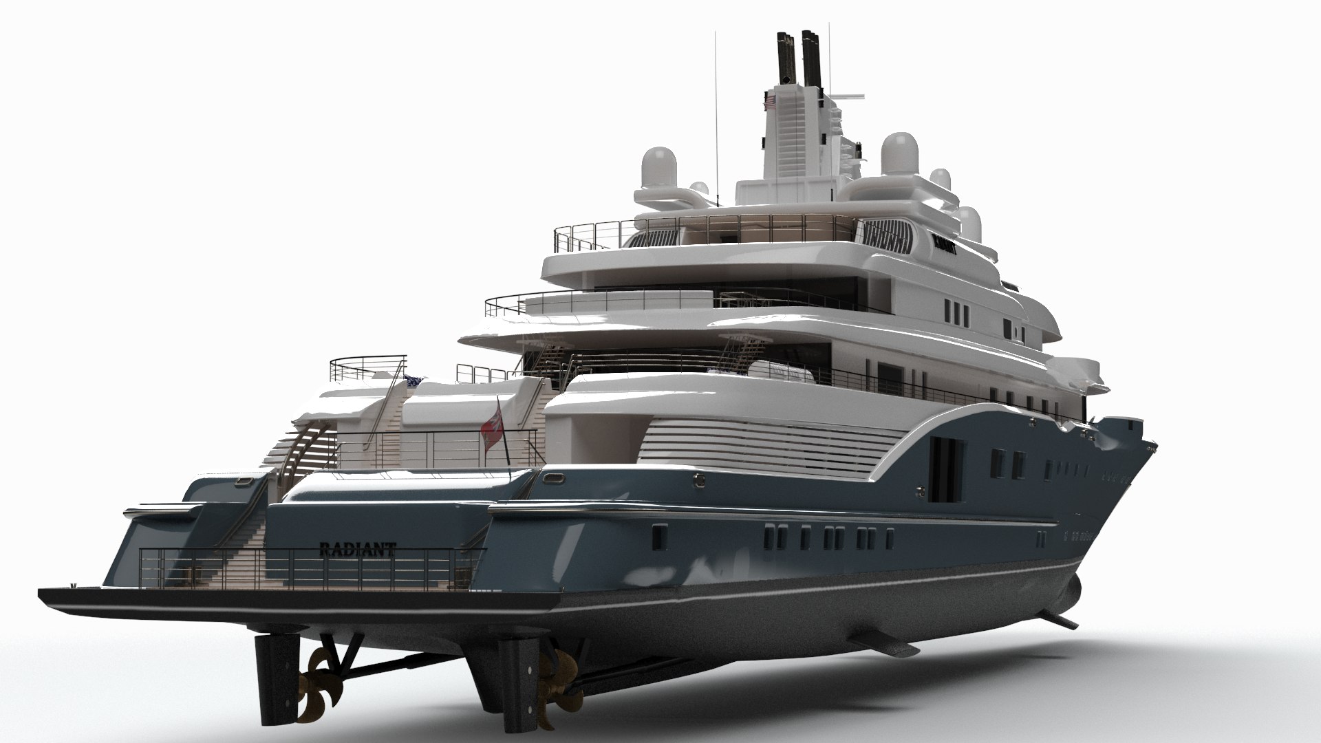 Radiant Superyacht Dynamic Simulation model TurboSquid 2048825