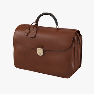 3d gucci brown briefcase