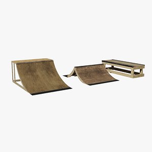 3D Homemade Skateboarding Ramps 3 PACK