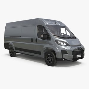 3D 2025 Fiat Ducato Long Van Gray