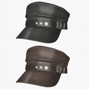 3D Baker Cap Leather