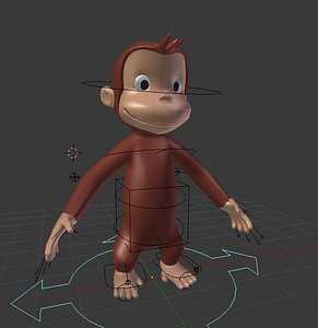 Macaco desenho animado Modelo 3D $10 - .obj .fbx - Free3D