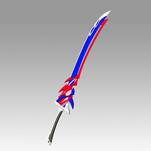 3D Genshin Impact Arataki Itto Redhorn Stonethresher Sword