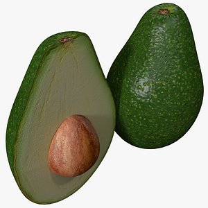 avocado set 3d c4d