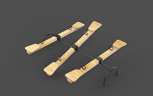 3D Wooden See-Saw 3D model