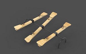 Wooden See-Saw 3D model