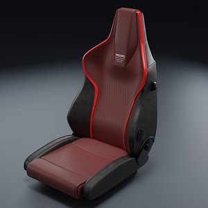 3D Recaro LX SF Camfort seat Brilliant Mesh Red 3D Model 2026