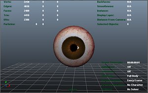 brown eye 3d model
