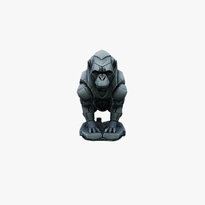 Stylized Chimpanzee Statue