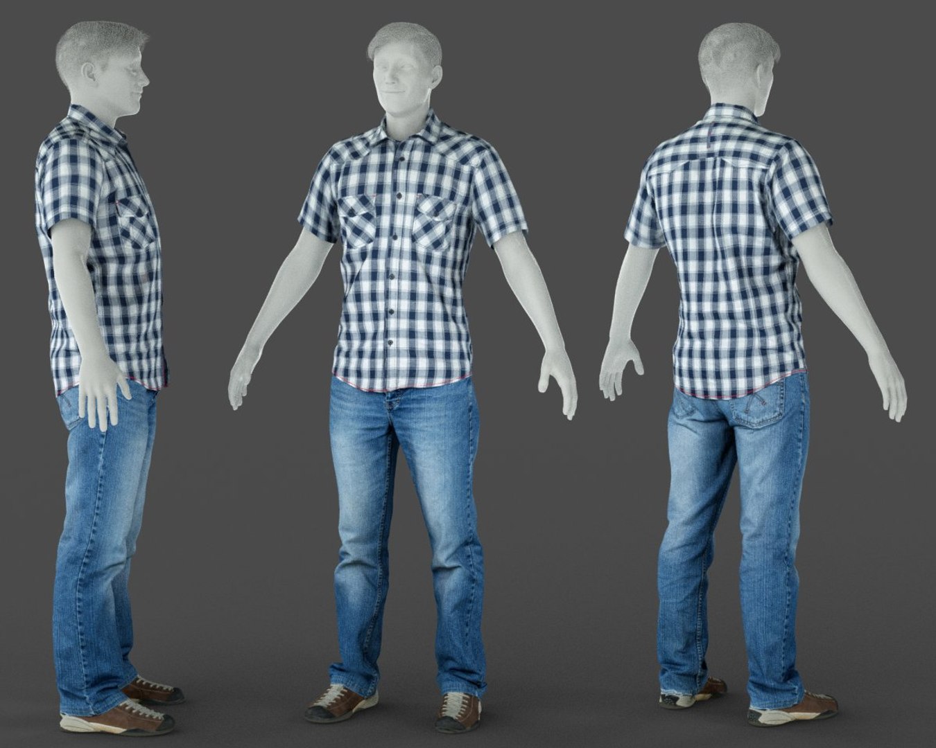 Male Clothing Outfit Model - TurboSquid 1329859