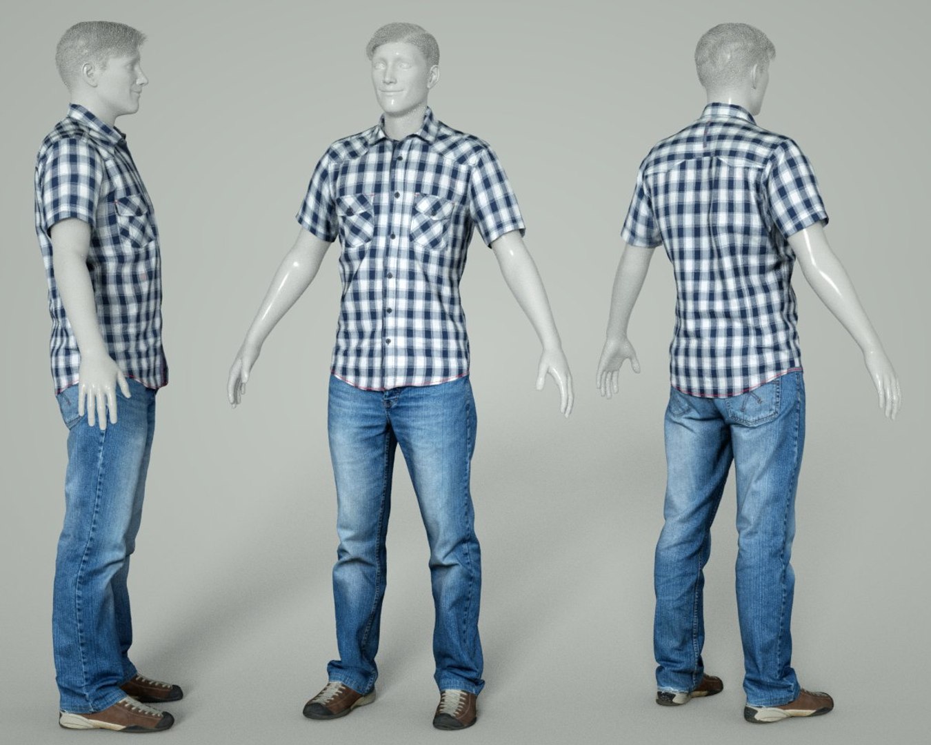 Male Clothing Outfit Model - TurboSquid 1329859