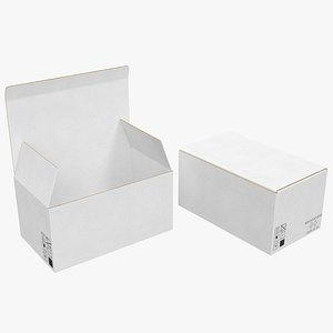 Cardboard Boxes White 02