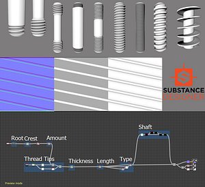 Substance - Bolt Thread Generator