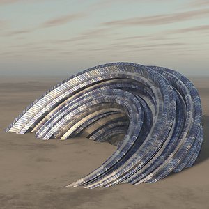 3D futuristic building architecture