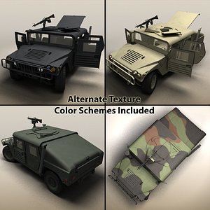 3d model realistic hmmwv vehicle military