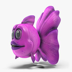3D Cartoon Golden Fish Pink