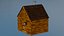 Stylized Low Poly Wooden Cabin 3D