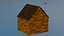 Stylized Low Poly Wooden Cabin 3D