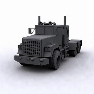 3d max industrial truck vehicle gray