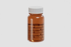 3D Pill Bottle model