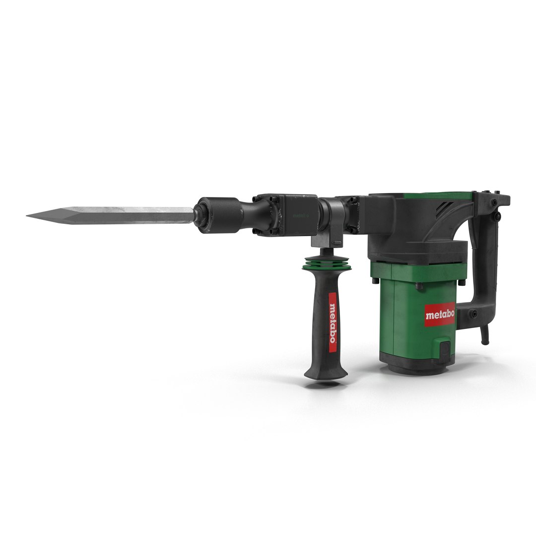 Electric Demolition Jack Hammer Metabo 3D Model 3D model preview