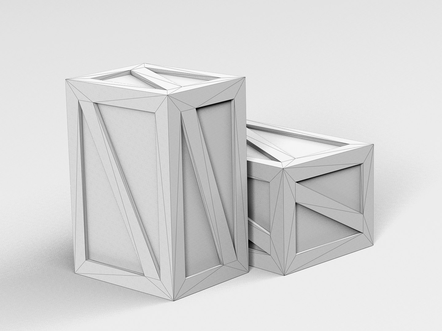 3D Wooden Boxes Model - TurboSquid 2043784