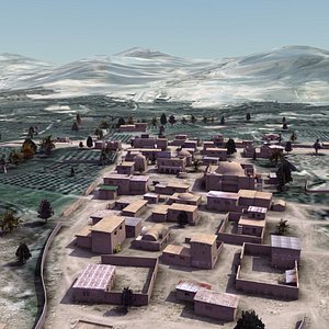 afghan arab town houses 3d max