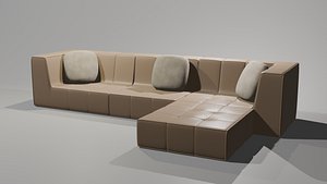 Modern Modular Sectional Sofa 3D Model