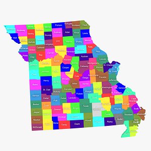 missouri counties 3d model